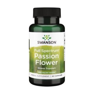 SWANSON Full-Spectrum Passion Flower 500mg (Łagodzi stres) 60 Kapsułek