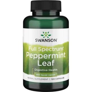 SWANSON Full Spectrum Peppermint Leaf (Wsparcie pracy żołądka) 120 Kapsułek