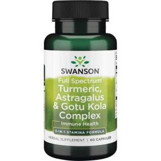SWANSON Full Spectrum Turmeric, Astragalus  Gotu Kola Complex 60 Kapsułek
