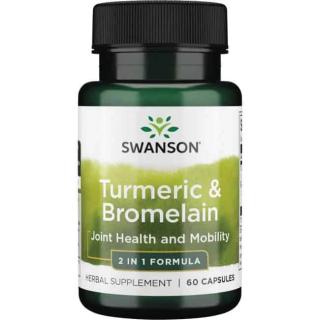 SWANSON Full Spectrum Turmeric  Bromelain (Kurkuma, Bromelaina) 60 Kapsułek