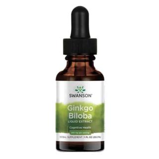 SWANSON Ginkgo Biloba Liquid Extract (Pamięć, Zdrowie poznawcze) 29ml