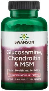 SWANSON Glucosamine Chondroitin MSM (Glukozamina, Chondroityna, MSM) 120 Tabletek