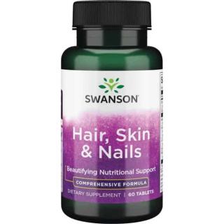 SWANSON Hair, Skin  Nails (Włosy, Skóra, Paznokcie) 60 Tabletek