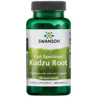 SWANSON Kudzu Root (Opornik Łatkowaty - Zdrowie Układu Sercowo-Naczyniowego i Wątroby) 60 kapsułek