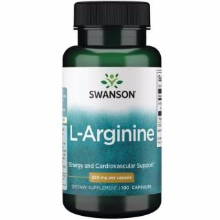 SWANSON L-Arginine (L-Arginina) 500mg - 100 kapsułek