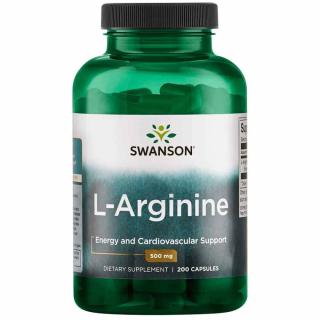 SWANSON L-Arginine (L-Arginina) 500mg  200 Kapsułek