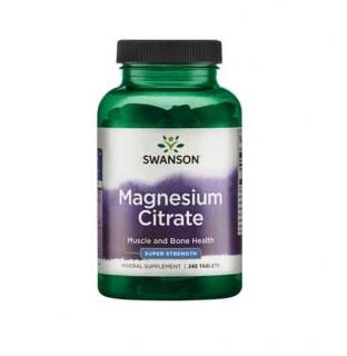 SWANSON Magnesium Citrate (Cytrynian Magnezu) 225mg 240 tabletek