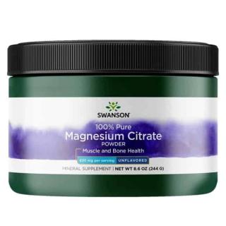 SWANSON Magnesium Citrate (Cytrynian magnezu) 244g