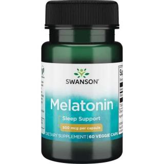 SWANSON Melatonina 500 mcg (60 kaps.)