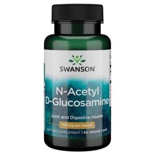 SWANSON N-Acetyl D-Glucosamine (N-A-G) (Stawy, Układ pokarmowy) 60 Kapsułek wegetariańskich