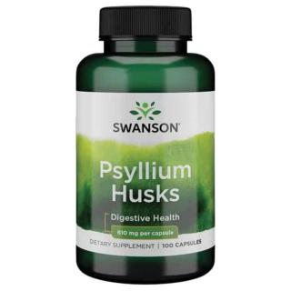 SWANSON Psyllium Husks (Błonnik, Wsparcie pracy jelit) 100 Kapsułek
