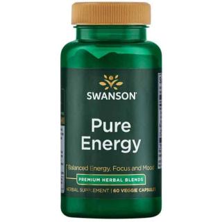 SWANSON Pure Energy (Energia, umysł i koncentracja) 60 Kapsułek wegetariańskich