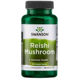 SWANSON Reishi Mushroom (Wsparcie wątroby, Detoksykacja) 60 Kapsułek