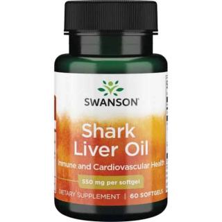 SWANSON Shark Liver Oil (Olej z wątroby rekina) 60 Kapsułek żelowych