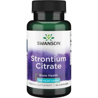 SWANSON Strontium Citrate (Zdrowe kości i zęby) 60 Kapsułek