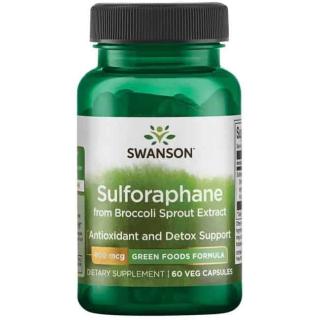 SWANSON Sulforaphane from Broccoli Sprout Extract (Wsparcie wątroby, Antyoksydacja) 60 Kapsułek wegetariańskich