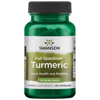 SWANSON Turmeric 720mg (Kurkuma, Wsparcie wątroby) 30 Kapsułek