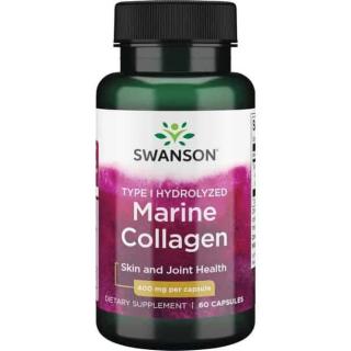 SWANSON Type I Hydrolyzed Marine Collagen (Kolagen morski) 60 Kapsułek