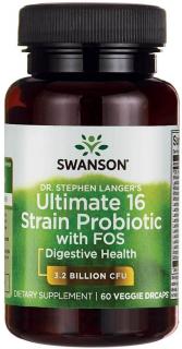 SWANSON Ultimate 16 Strain Formula Probiotic (Probiotyk) - 60 kapsułek