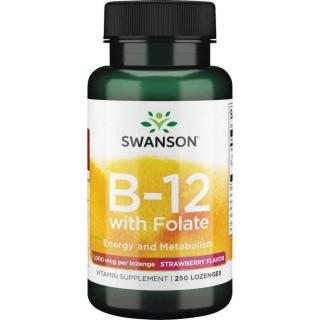 SWANSON Witamina B12 1000 mcg (250 tabl. do ssania)