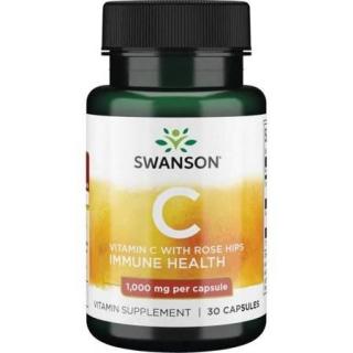 Swanson witamina C z dziką różą 1000 mg 30 kapsułek