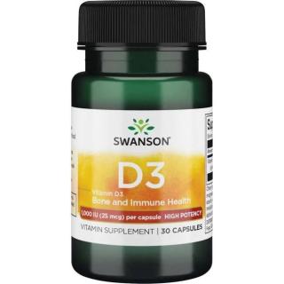 SWANSON Witamina D3 1000 IU (30 kaps.)
