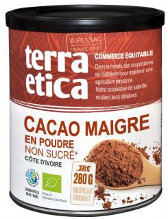 Terra etica kakao niskotłuszczowe w proszku bio 280 g