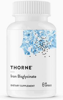 THORNE Iron Bisglycinate (Żelazo NSF Certified for Sport) - 60 kapsułek wegetariańskich