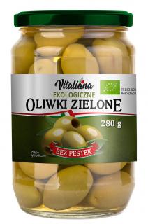 Vitaliana oliwki zielone bez pestek w zalewie bio 280 g (150 g)