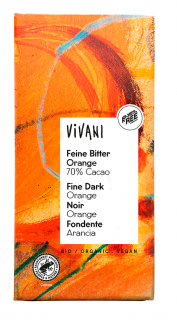 Vivani czekolada gorzka o smaku pomarańczowym bio 100 g