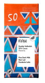 Vivani czekolada mleczna gorzka 50 % kakao bio 80 g