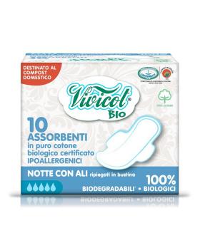 Vivicot podpaski higieniczne ze skrzydełkami na noc 10 szt.