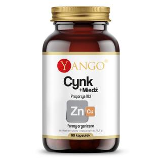 YANGO Cynk + miedź (Odporność, Stres oksydacyjny) 90 Kapsułek wegetariańskich