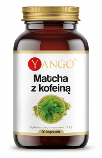 YANGO Matcha + Kofeina (Skupienie, Koncentracja) 90 Kapsułek wegańskich