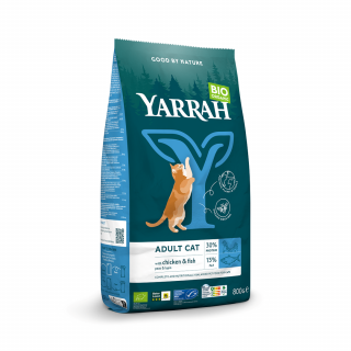 Yarrah (dla kota dorosłego) karma z kurczakiem i rybą bio 800 g