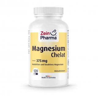 ZEIN PHARMA Magnesium Chelat 375mg (Magnez chelatowany) 120 Kapsułek wegańskich