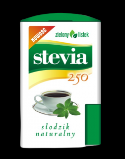 Zielony listek stevia pastylki w dozowniku (250 szt) 13 g