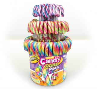 Lizak Laska Candy Cane multicolor 12g 100szt