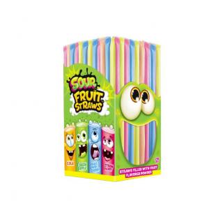 SOUR Straws krótka słomka z oranżadką op.250 szt