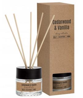 Bispol zapachowy dyfuzor z patyczkami dz50-81 Cedarwood Vanilla drzewo cedrowe i wanilia 50ml