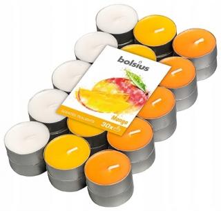 Bolsius Multi Coloured podgrzewacz 4 godzinny zapach mango 30 sztuk