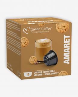 Italian Coffee Amaret - Kapsułki do Dolce Gusto 16 sztuk