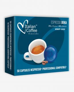 Italian Coffee Caffe Deka - Kapsułki do Nespresso Professional 50 sztuk