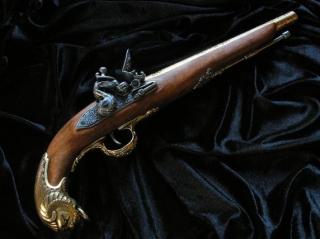 CZARNOPROCHOWY NIEMIECKI PISTOLET SKAŁKOWY Z XVIIIw. (1043/L)