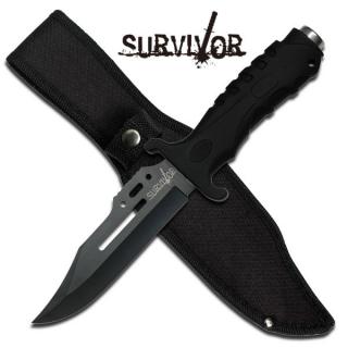 NÓŻ SURVIVALOWY NIEZBĘDNIK Z POCHWĄ  26 cm HK-1036S