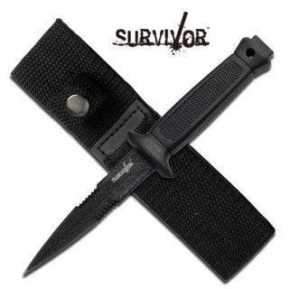 NÓŻ survivalowy OSTRZE Stałe 16,5 cm - HK-740BK