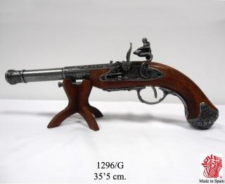 PISTOLET SKAŁKOWY DLA LEWORĘCZNYCH INDYJSKI Z XVIII W 1296G