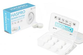 Haspro Moldable Earplugs Formowane zatyczki do uszu 6 par BIAŁE