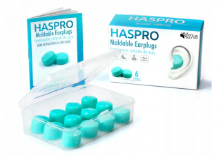 Haspro Moldable Earplugs Formowane zatyczki do uszu 6 par MINT