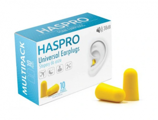 Haspro Universal Earplugs Stopery do uszu 10 par Yellow